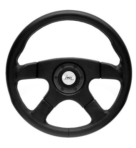 Volante universale Luisi Vincent 365mm in poliuretano nero e carbon look