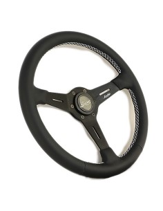 Volante universale vintage Luisi Mistral 372mm in pelle 2