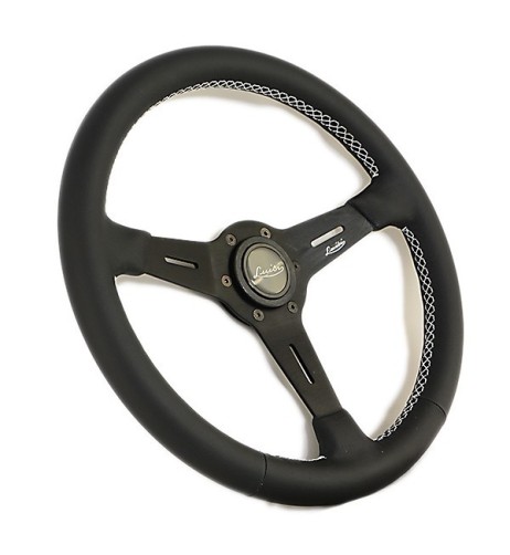 Volante universale vintage Luisi Mistral 372mm in pelle