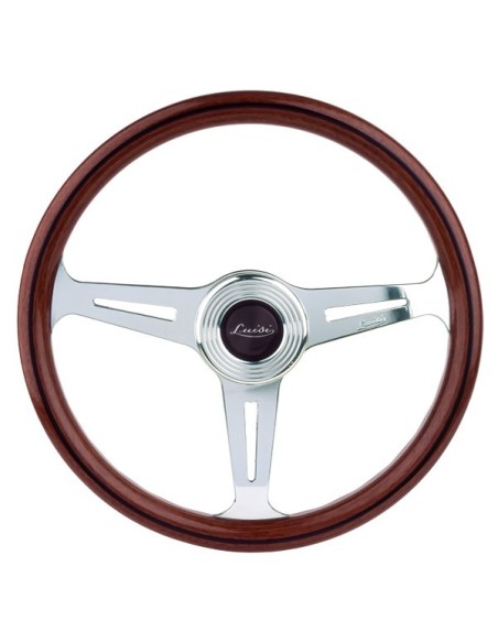 Volante universale vintage Luisi Montecarlo 390mm in mogano