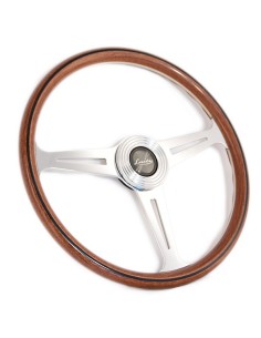 Volante universale vintage Luisi Montecarlo 390mm in mogano 2