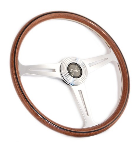 Volante universale vintage Luisi Montecarlo 390mm in mogano