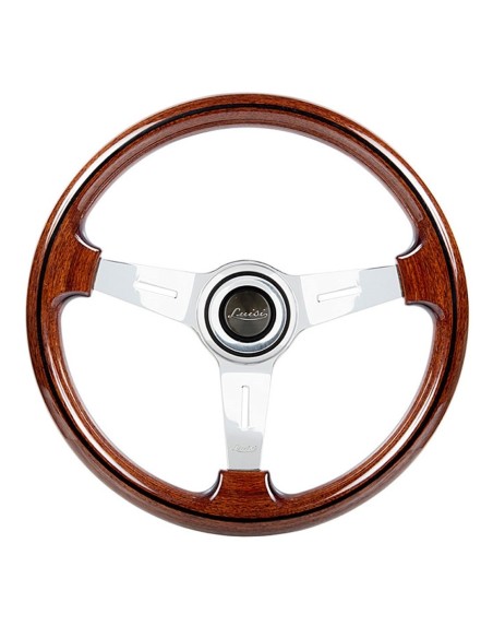 Volante universale vintage Luisi Mugello Classico II 370mm in mogano