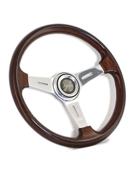 Volante universale vintage Luisi Mugello Classico II 370mm in mogano