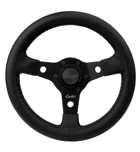 Volante universale vintage Luisi Nibbio 320mm in poliuretano con razza nera