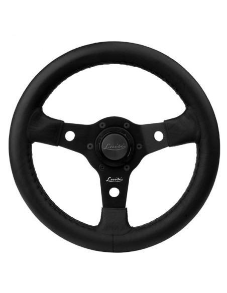 Volante universale vintage Luisi Nibbio 320mm in poliuretano con razza nera