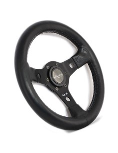 Volante universale vintage Luisi Nibbio 320mm in poliuretano con razza nera 2