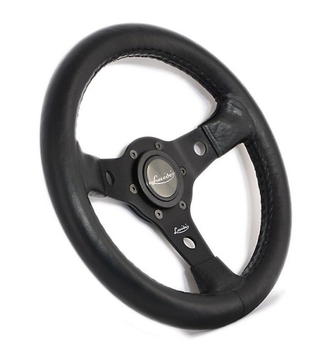 Volante universale vintage Luisi Nibbio 320mm in poliuretano con razza nera