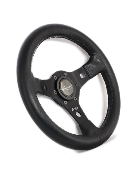 Volante universale vintage Luisi Nibbio 320mm in poliuretano con razza nera