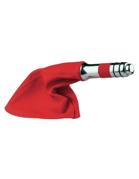 Kit completo leva freno a mano diametro 30mm e cuffia in pelle rossa