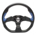 Volante sportivo Tuning X2 Eco-Pelle azzurra Poly 330mm