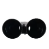 Terminale scarico universale tuning inox nero doppio inclinato 35-56mm TRX/92N
