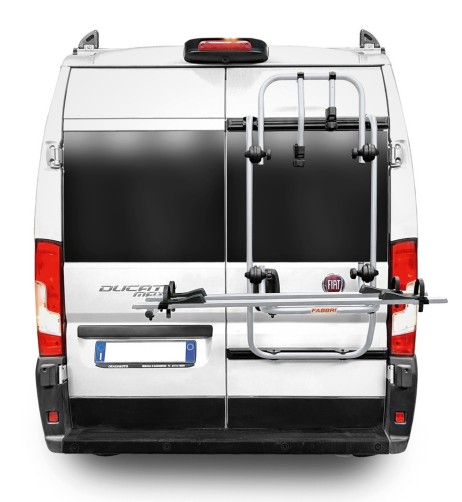 Portabici 2 bici posteriore silver per camper Ducato Boxer Jumper