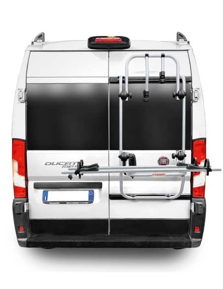 Portabici 2 bici posteriore silver per camper Ducato Boxer Jumper