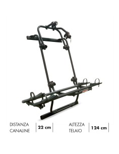 Portabici 2 bici posteriore nero per camper Ducato Boxer Jumper