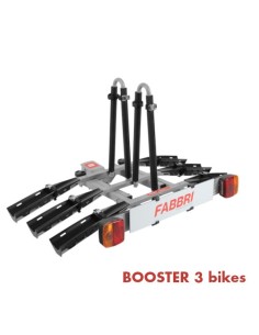 Portabici booster 3 bici posteriore in alluminio per gancio traino