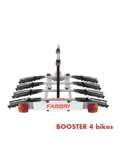 Portabici booster 4 bici posteriore in alluminio per gancio traino 2