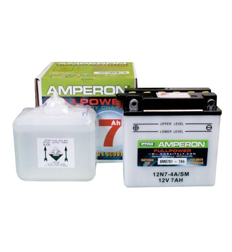 Batteria moto scooter piombo antimonio 7Ah 74A 12V 12N7 4A SM 12N7 4A 135x7