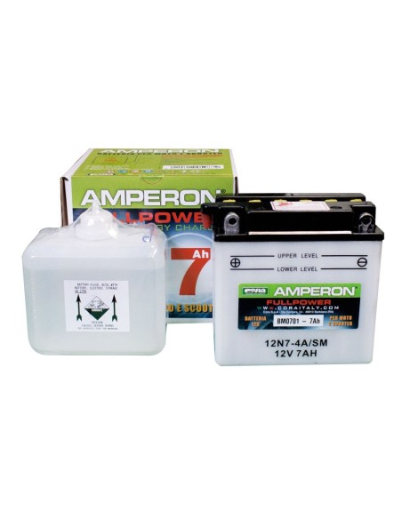 Batteria moto scooter piombo antimonio 7Ah 74A 12V 12N7 4A SM 12N7 4A 135x7
