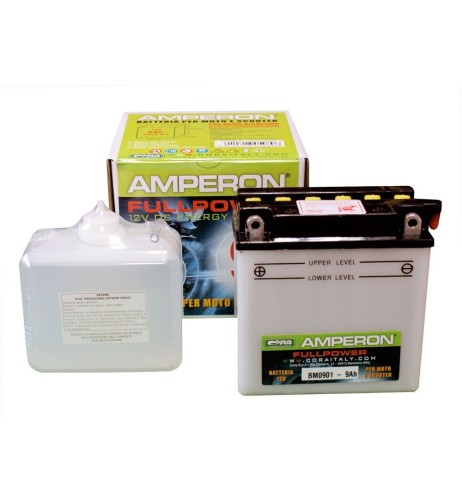 Batteria moto scooter piombo antimonio 9Ah 130A 12V CB9 B SM YB9 B 135x75x1