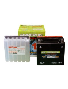 Batteria moto scooter piombo calcio 12Ah 200A 12V CBTX14 BS YTX14 150x87x14