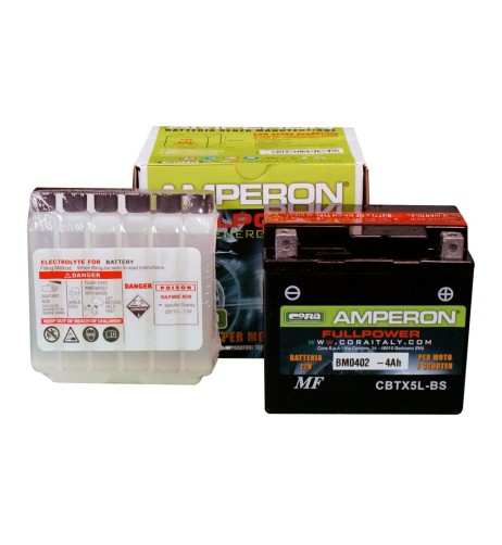 Batteria moto scooter piombo calcio 4Ah 70A 12V CBTX5L BS YTX5L 114x71x106