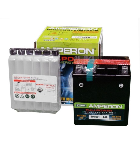 Batteria moto scooter piombo calcio 6Ah 90A 12V CBTX7L BS YTX7L 114x71x131