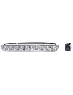 Coppia fari diurni 18 led omologati DRL NSL giorno notte 12 24V RING