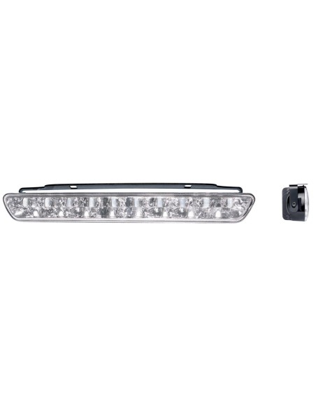 Coppia fari diurni 18 led omologati DRL NSL giorno notte 12 24V RING
