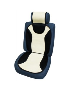 Coprisedile singolo schienale fresco carta tessile e tessuto imbottito nero