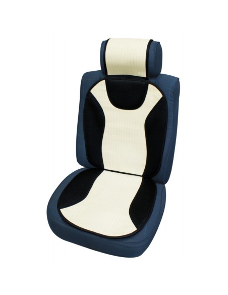 Coprisedile singolo schienale fresco carta tessile e tessuto imbottito nero