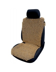 Coprisedile singolo schienale in palline di legno colore naturale