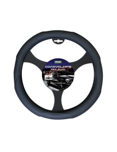 Coprivolante auto 37 39cm universale nero anatomico in ecopelle