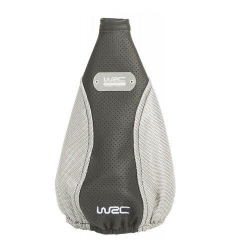 Cuffia cambio universale WRC in cuoio silver look