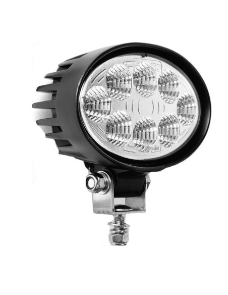 Faro da lavoro ovale 8 LED 12 24V 24W IP67 in alluminio 121x143mm
