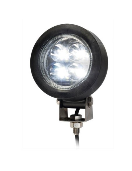 Faro da lavoro rotondo 4 LED 12/48V IP66 12W alluminio 120x150x84mm