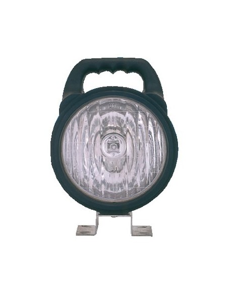 Faro spot da lavoro orientabile 12 24V con lente antiurto 255x168x115mm