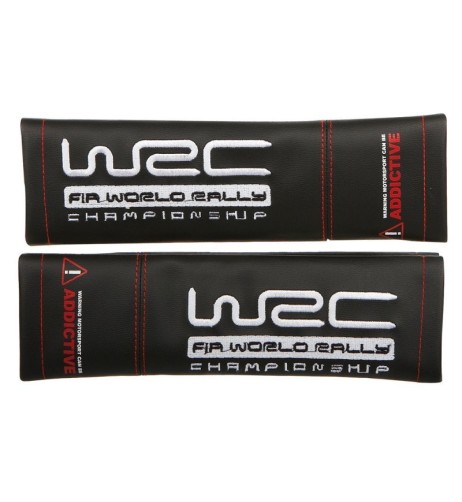 Kit 2 cuscini passacintura nere con ricamo WRC in rilievo