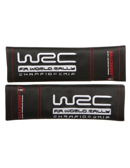 Kit 2 cuscini passacintura nere con ricamo WRC in rilievo