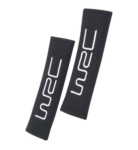 Kit 2 cuscini passacintura neri con ricamo WRC bianco