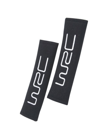 Kit 2 cuscini passacintura neri con ricamo WRC bianco