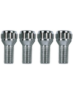 Kit 4 bulloni antifurto ruote auto cerchi in acciaio M14x1.50 26mm T19 60 gradi