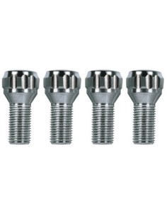 Kit 4 bulloni antifurto ruote auto cerchi in lega M14x1 50 25mm T17 sferico
