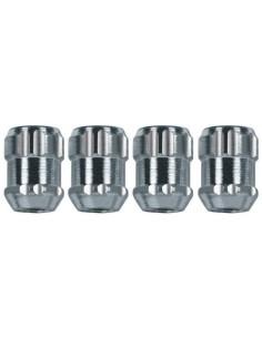 Kit 4 dadi antifurto ruote auto cerchi in lega M 12x1 25 17mm T19 60 gradi