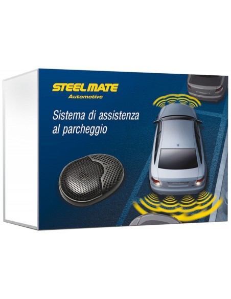Kit 4 sensori di parcheggio Steelmate PS400C1 Posteriori con buzzer 12V