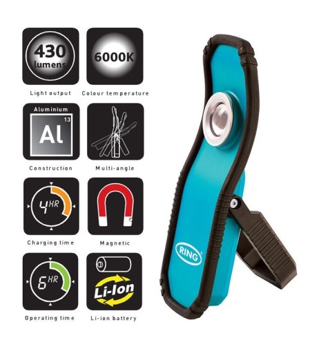 Lampada Torcia Ring Al5 professionale da ispezione a LED