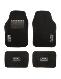 Tappeti tappetini auto universali WRC in moquette nera pelo raso