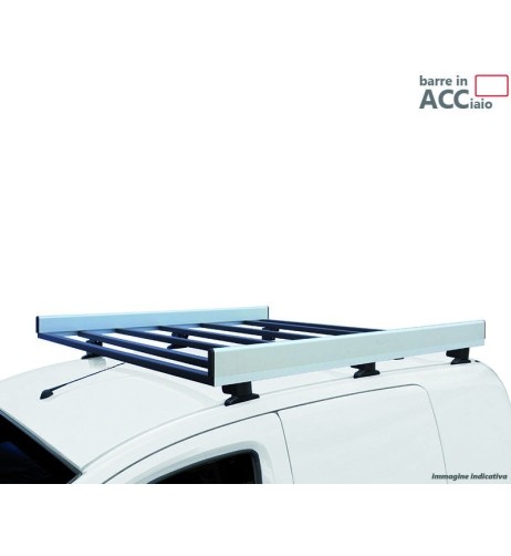 Bagagliera cestello G3 in acciaio Fiat Fiorino Qubo 2007 2024