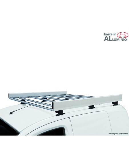 Bagagliera cestello G3 in alluminio Fiat Fiorino Qubo 2007 2024