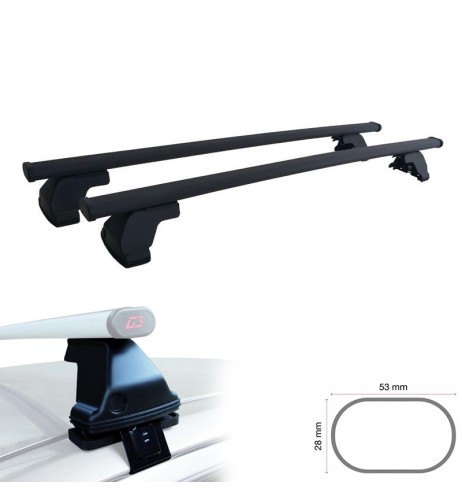 Barre portatutto portapacchi acciaio Opel Calibra 3 porte 1990-1997